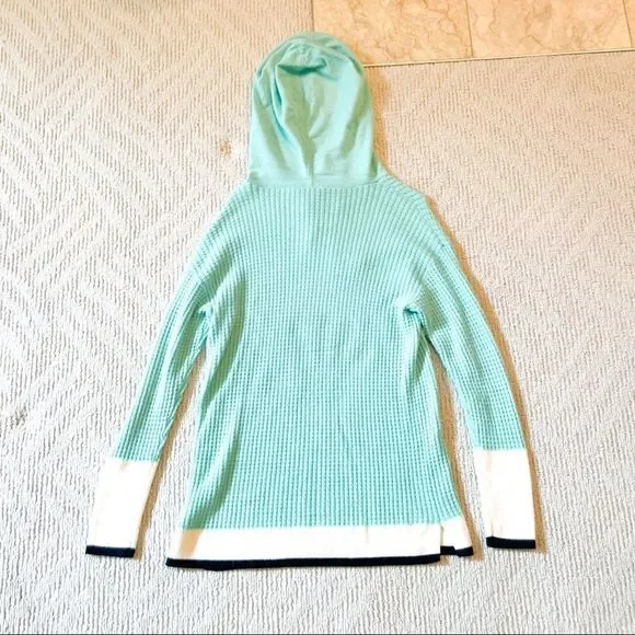 TALBOTS Tunic Cable Knit Sweater in Turquoise Size Petite Small - Picture 3 of 3